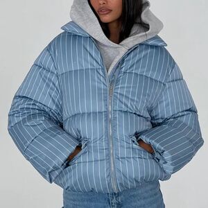 WeWoreWhat Collar Puffer Jacket S
